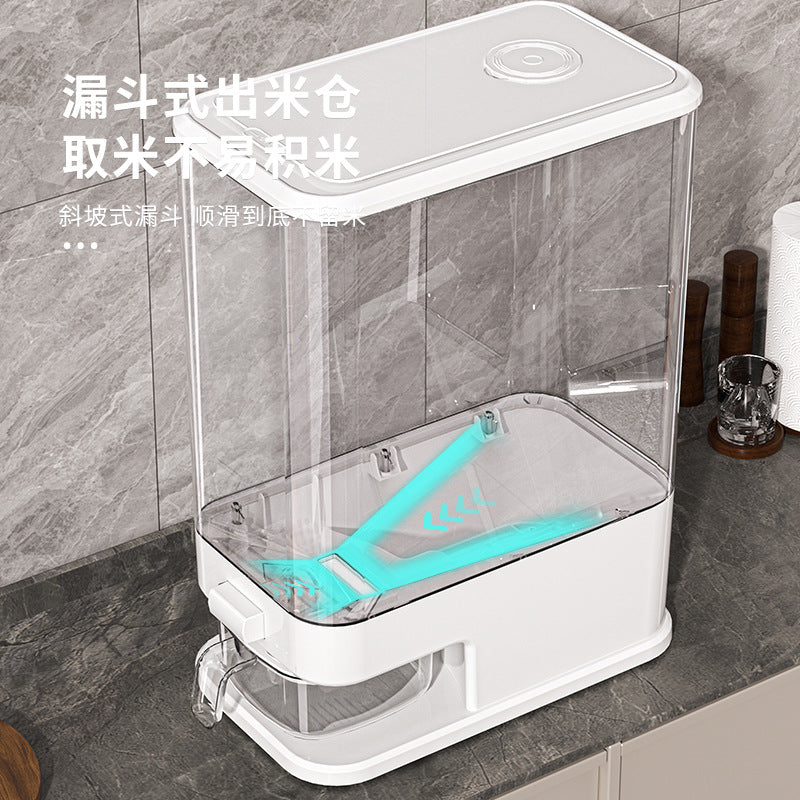 Press-type rice bucket Household insect-proof and moisture-proof sealed grain storage bucket Food grade rice box Noodle bucket Rice noodle storage container