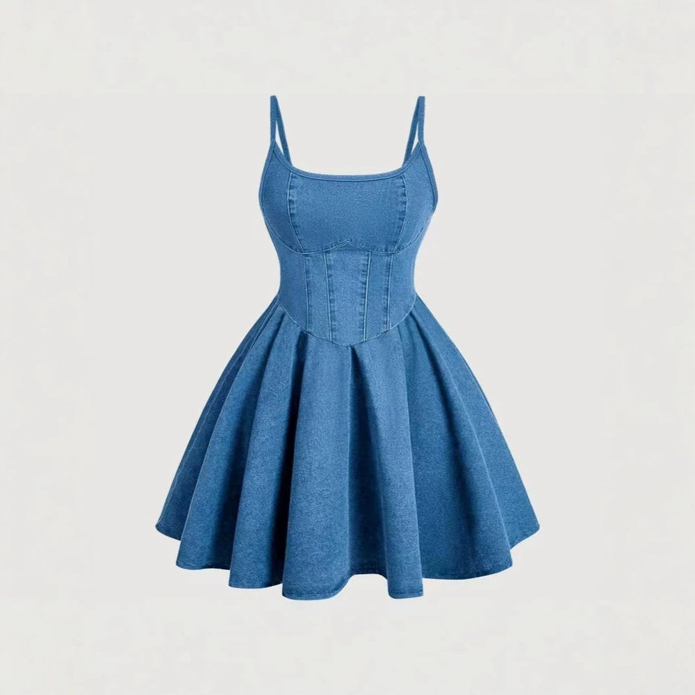 Fashionnew arrivalexport cross-border  women's sweet suspender silm skirt waist denim dress for women