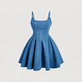 Fashionnew arrivalexport cross-border  women's sweet suspender silm skirt waist denim dress for women
