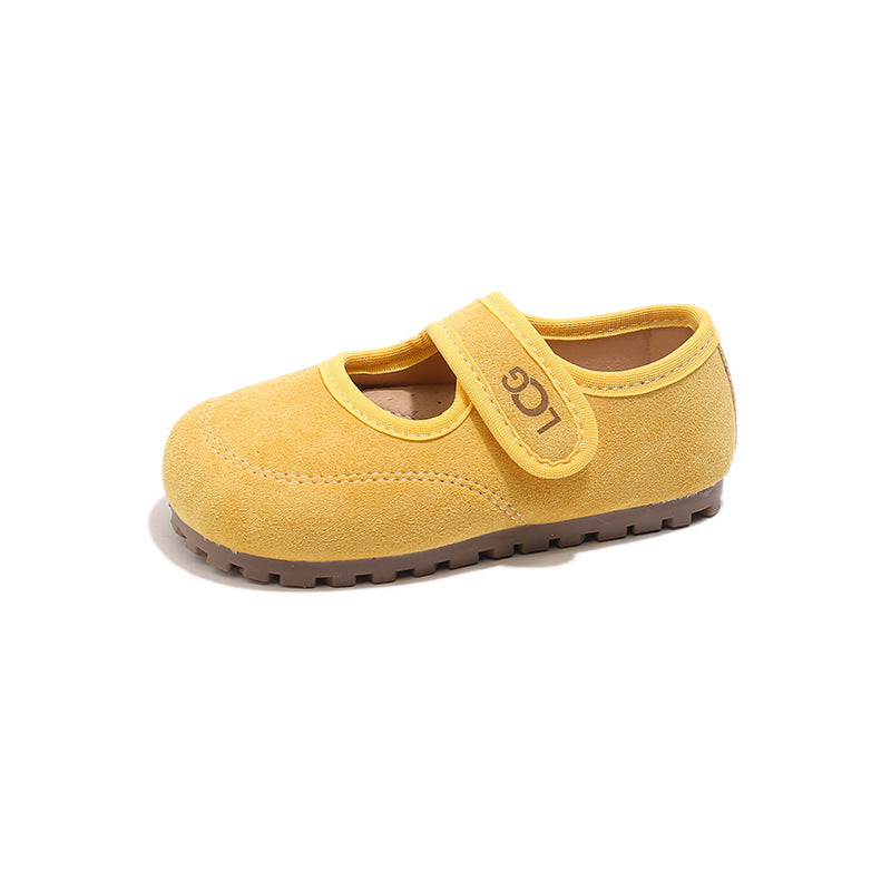 Children's French small leather shoes 2025 spring and autumn new Korean version of girls matte soft-soled princess shoes Birken Doudou shoes