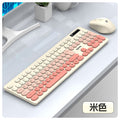 Raiku r901 wireless keyboard and mouse combo - tri-color gradient, business & office universal keyboard, 2.4g