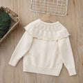 Girls' cardigan sweater,  autumn/winter new collection, kids' knitted outerwear, baby all-over embroidered top - dropshipping available