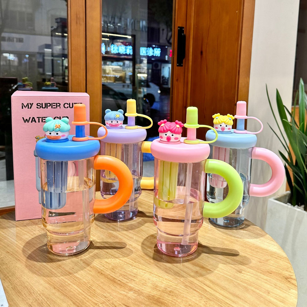 Sippy cup ice cup teapot summer large capacity water cup female high temperature resistant high appearance plastic cup cup with suction