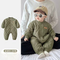 Super cute baby romper - winter fleece-lined bodysuit for newborn boys, perfect for crawling and outdoor wear