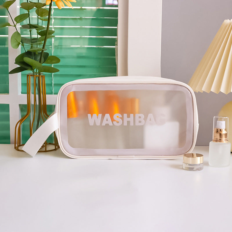 Wash storage bag Premium waterproof single-layer cosmetic bag Portable large-capacity transparent travel cosmetic storage bag
