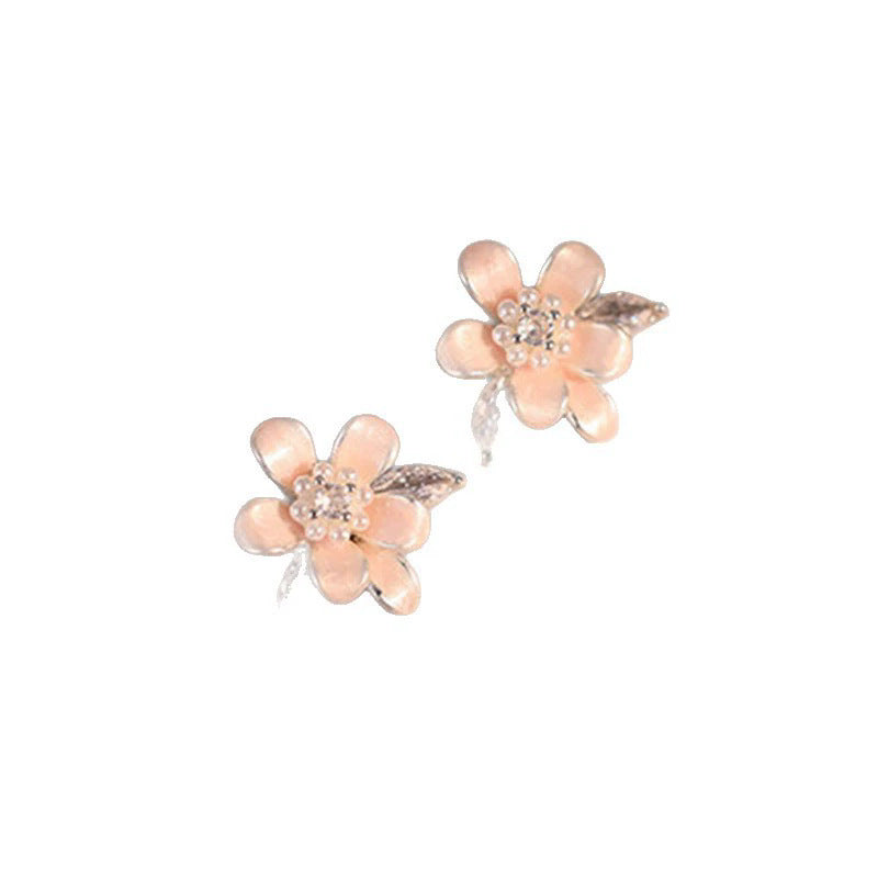 Sakura drip glaze flower earrings for women 2026 new arrival popular classy earrings accessible luxuryelegant popular earrings
