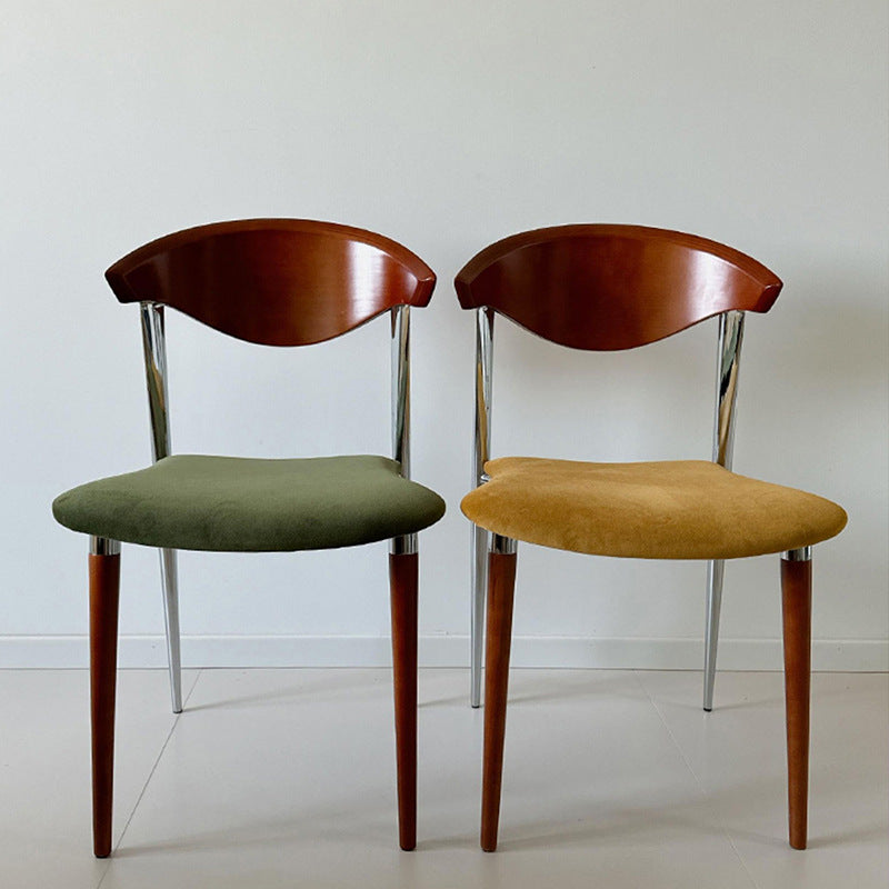Used dining chair home backrest desk chair designer retro wabi-sabi style large c dining chair minimalist study chair