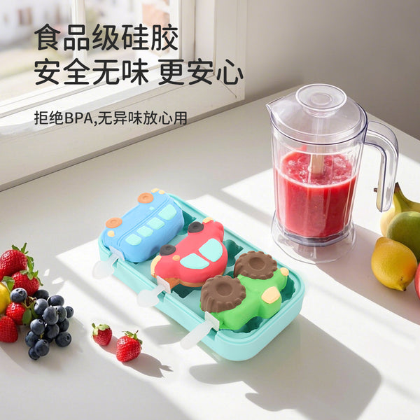 Dinosaur Car Ice Cream Silicone Mold Popsicle Chocolate Mold DIY Handmade, Ice Cream Mold