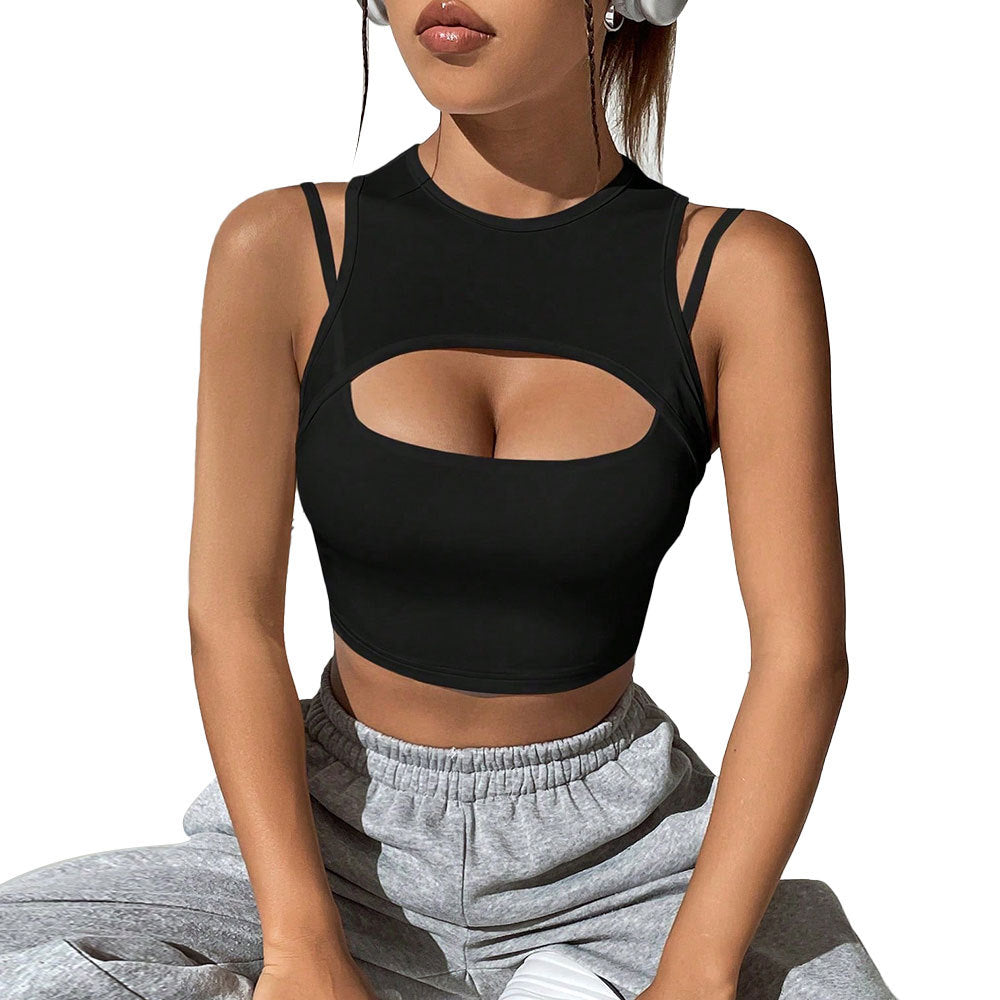 hot-selling comfy basics instrendy street style t-shirt  spring and summer new arrival silm sleeveless vest tops