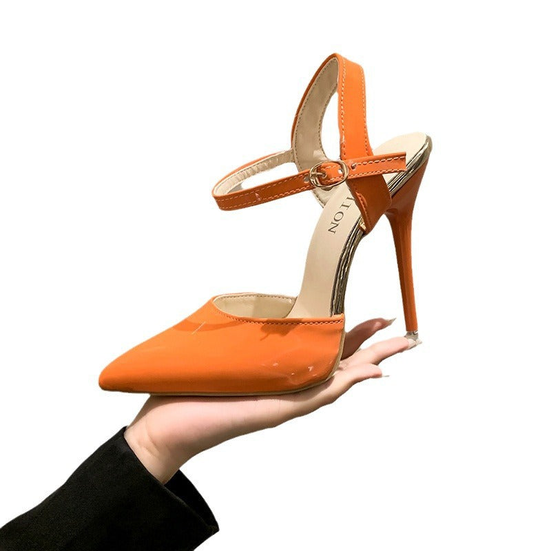 2026 european and american fashion high heels - new summer collection: stiletto heels, pointed toe, stylish and sexy, plus size available, buckle closure women's high heels