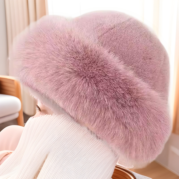 Hat women's autumn and winter plush hat imitation mink basin hat warm and cold-proof Mongolian hat shows small face and ear protection landlord fashion