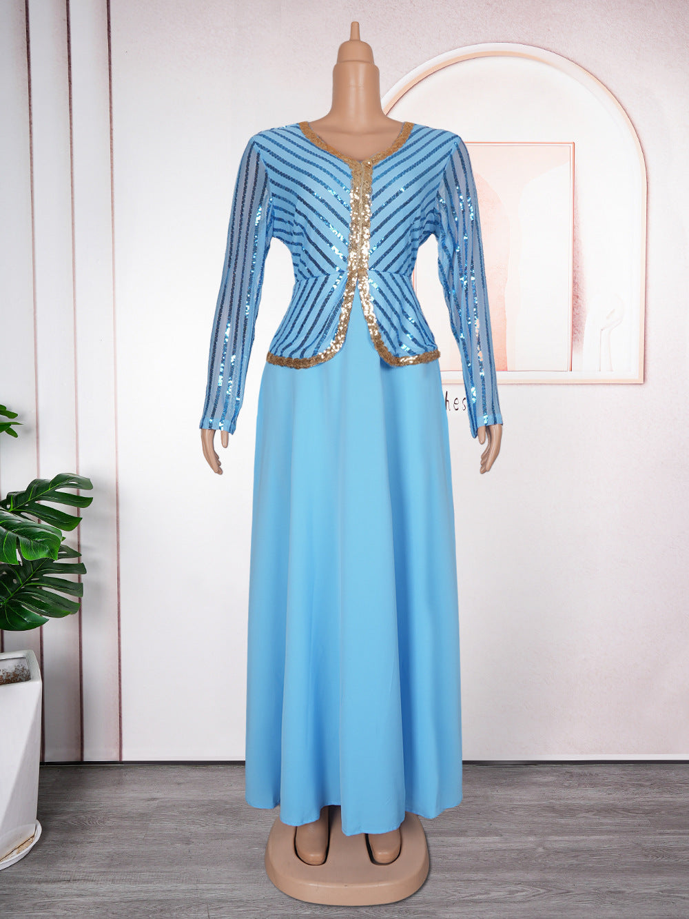 Aliexpress dress african plus size women's clothing cross-border export fashion autumn new elegant halloween costume