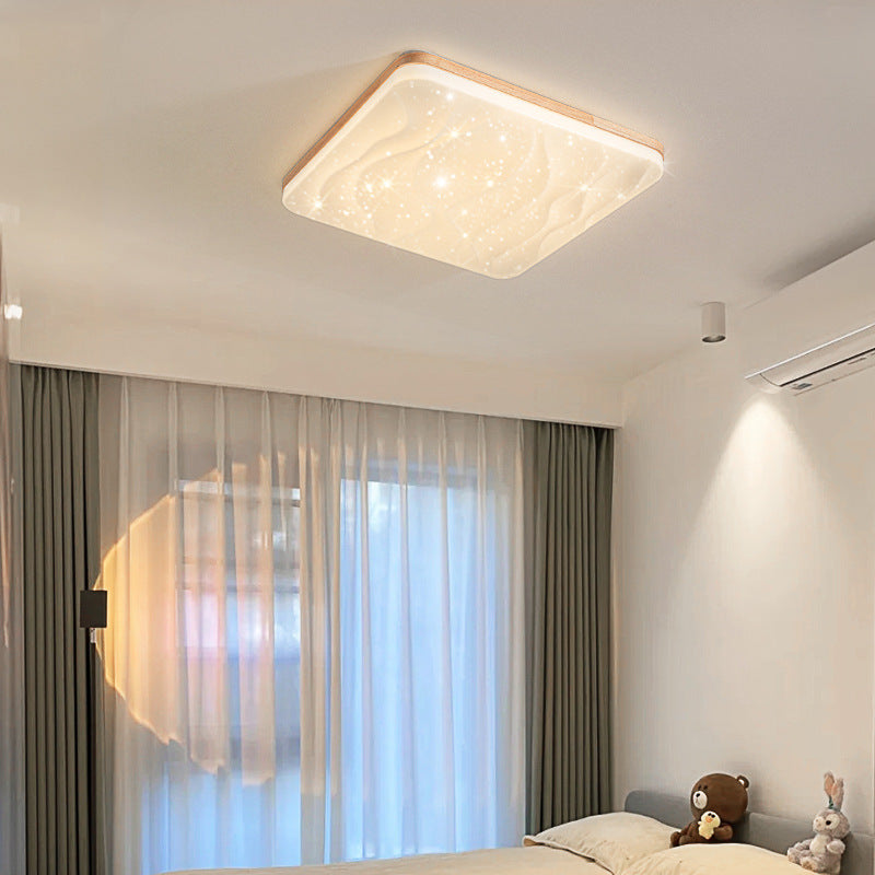 Japanese-style living room ceiling light simple modern atmosphere home Nordic log wind whole house lighting package combination