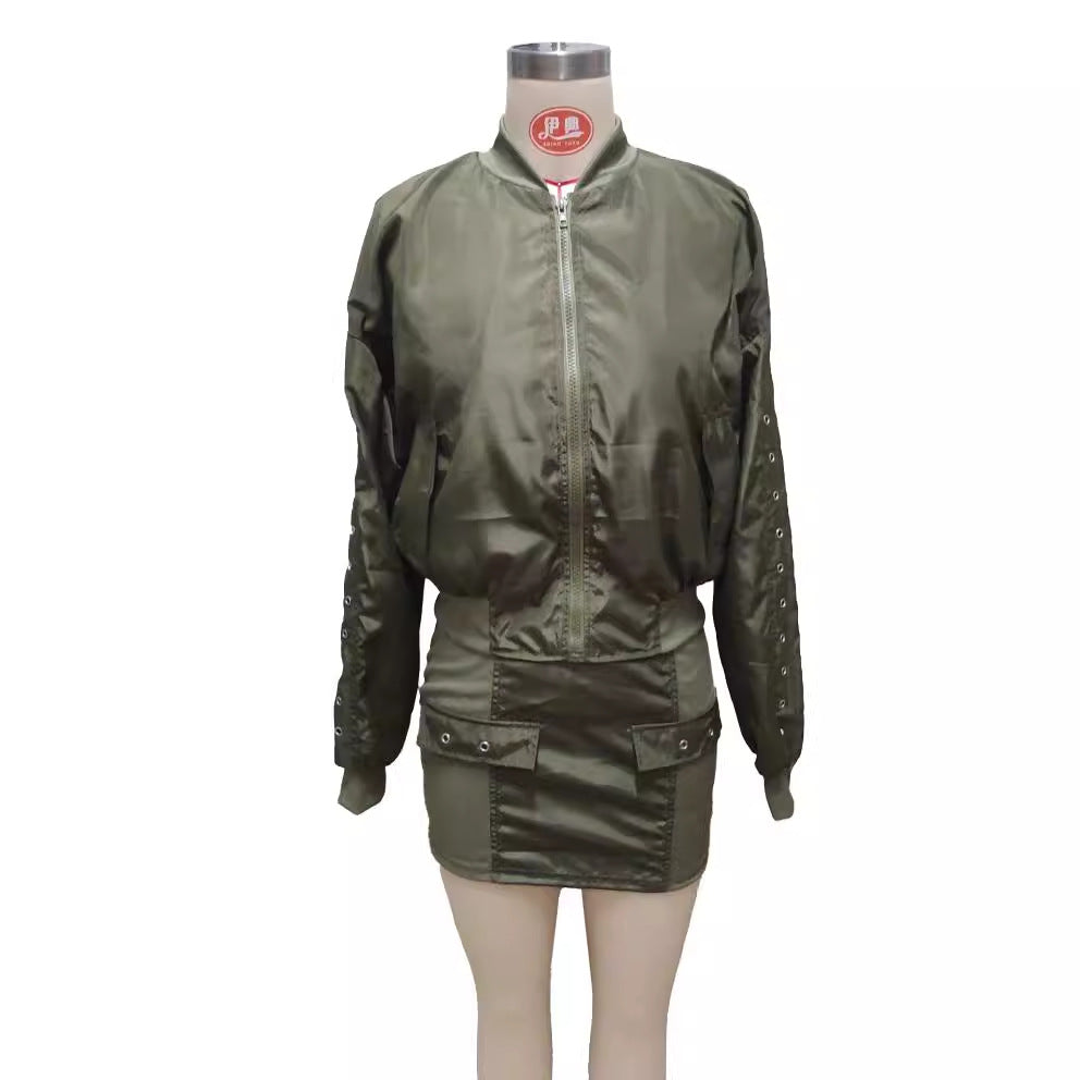 Exclusive custom link for european and american women's apparel: sexy lace-up women's skirt set