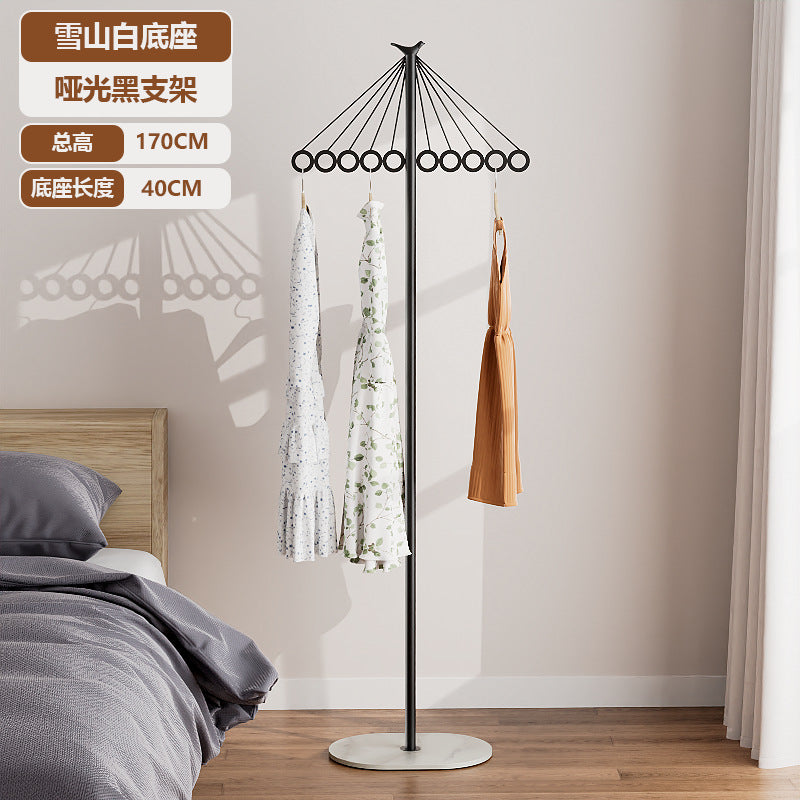 Luxury-feel metal coat rack with sturdy base - freestanding overcoat and windbreaker storage rack with multiple hooks for decorative storage