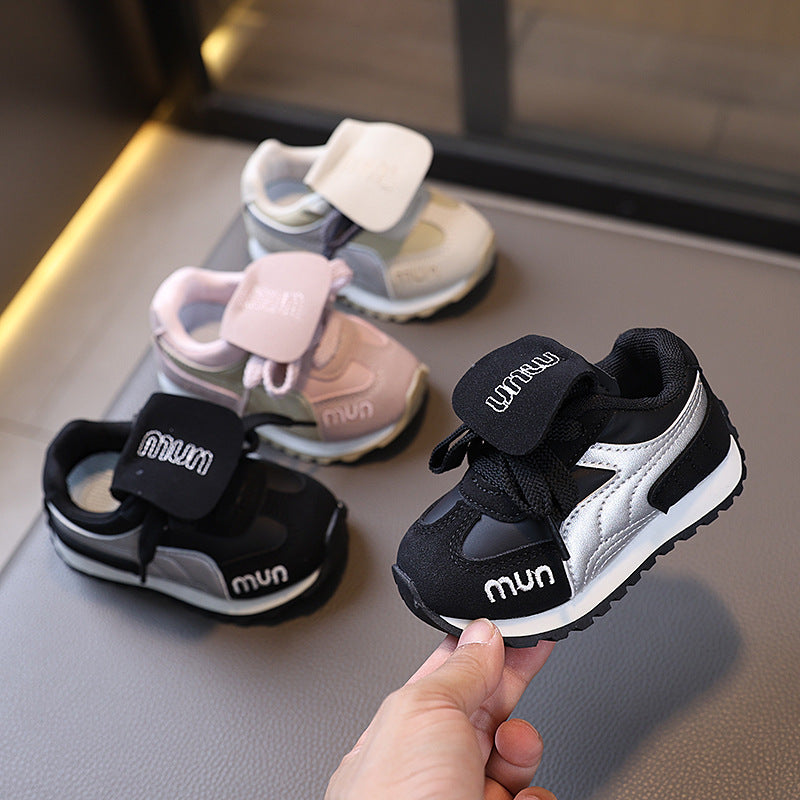 Kids german training shoes leather flip cover girl forrest gump shoes autum boys sneakers soft bottom sneakers 1-6 years old