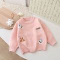 Kidssweater forest style artsyembroiderpulloversweaterfall and winterk-styleloosecasual cartoon japanese styleknittingtops