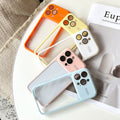 Macaron fresh large window minimalist integrated lens frame refreshing apple 18 phone case ip17 hard case 16