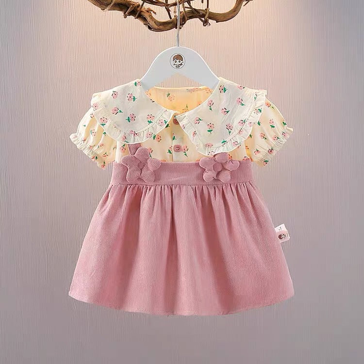 girls' summer dress - little girl baby princess dress - toddler & kids floral dress - puffy tulle skirt