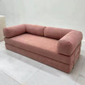 Retro fabric compression sofa small apartment living room chinese ancient style foldable double three-person dual-purpose modular lazy sofa bed