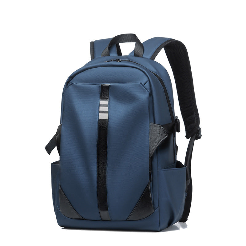 School bag large capacity dirt-resistant new large capacity casual backpack solid color business trip backpack student school bag