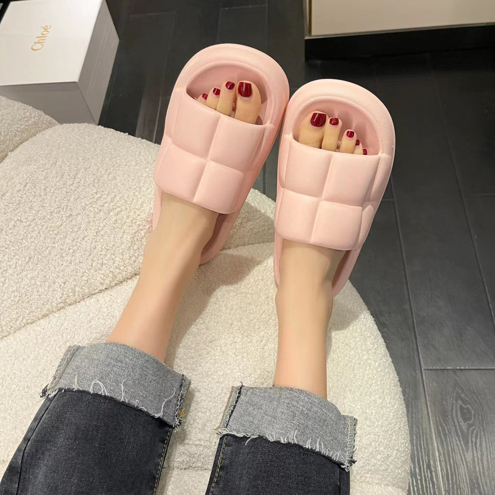 New eva cloud slides: stylish, comfortable, and non-slip summer slippers for women and men. perfect for indoor, bathroom, and outdoor wear. odor-resistant and ideal for couples
