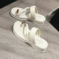 Women's slippers, closed-toe half slippers, summer korean style lazy slip-ons, fashionable outdoor flat sandals, low-cut slides