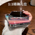 Suitable for apple 17promax single color mobile phone case iphone14 creative gradient glitter 15 acrylic protective cover