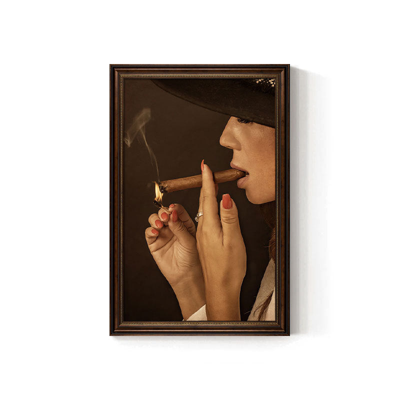 Cigar bar hanging painting American retro beautiful woman bar KTV box wall decoration painting industrial style tobacco and alcohol shop mural