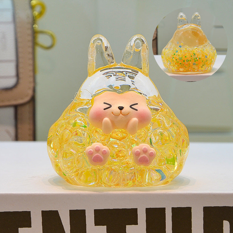 oversized three-dimensional quicksand KIKI shopping mall blind box figure desktop ornament car pendant DIY jewelry accessories