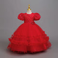 Ready-to-ship new children's formal dress sequin wedding princess dress little girl birthday party dress kids dress