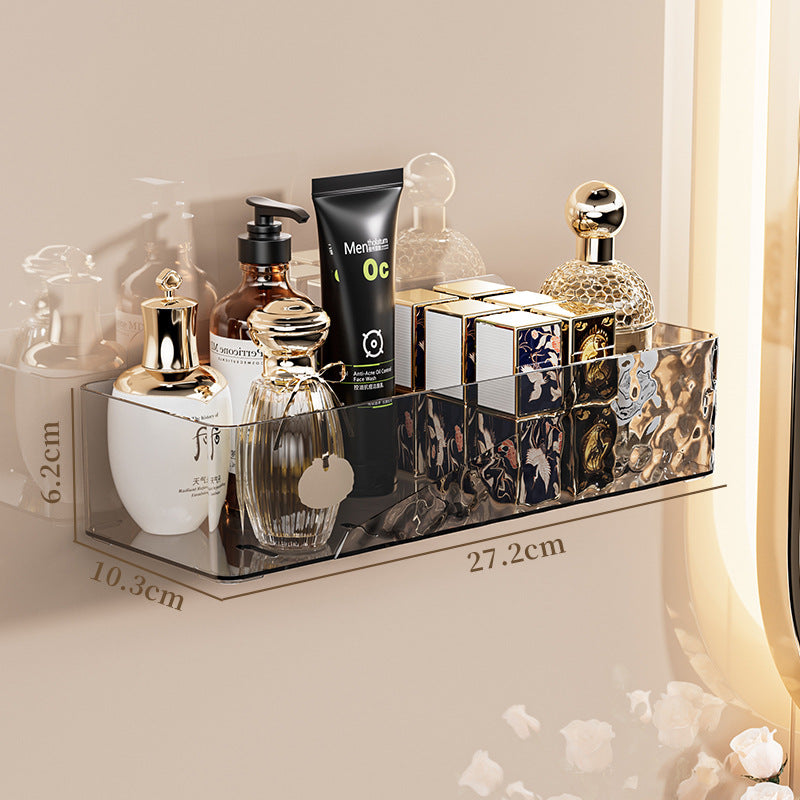 Bathroom storage rack - no drilling required, wall-mounted organizer for toilet, sink, and vanity - cosmetics and wall-mounted storage