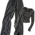 New korean style designer chic fashion casual set for women, spring/autumn collection, girls' set, long sleeve top and pants