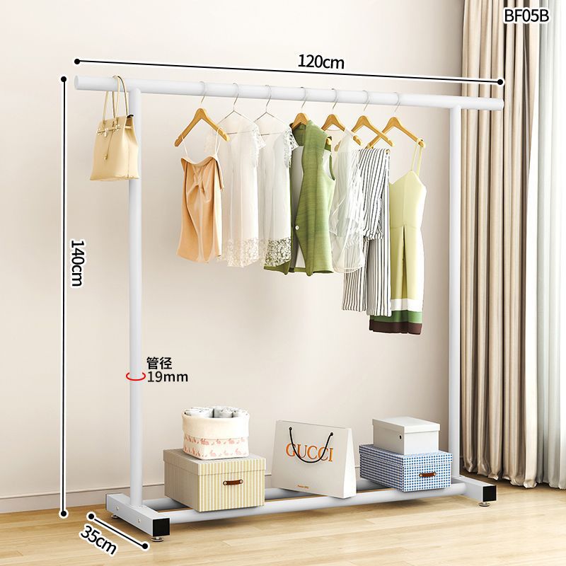 Clothes hanger floor-standing for home balcony indoor simple clothes drying pole movable clothes hanger student dormitory clothes drying rack