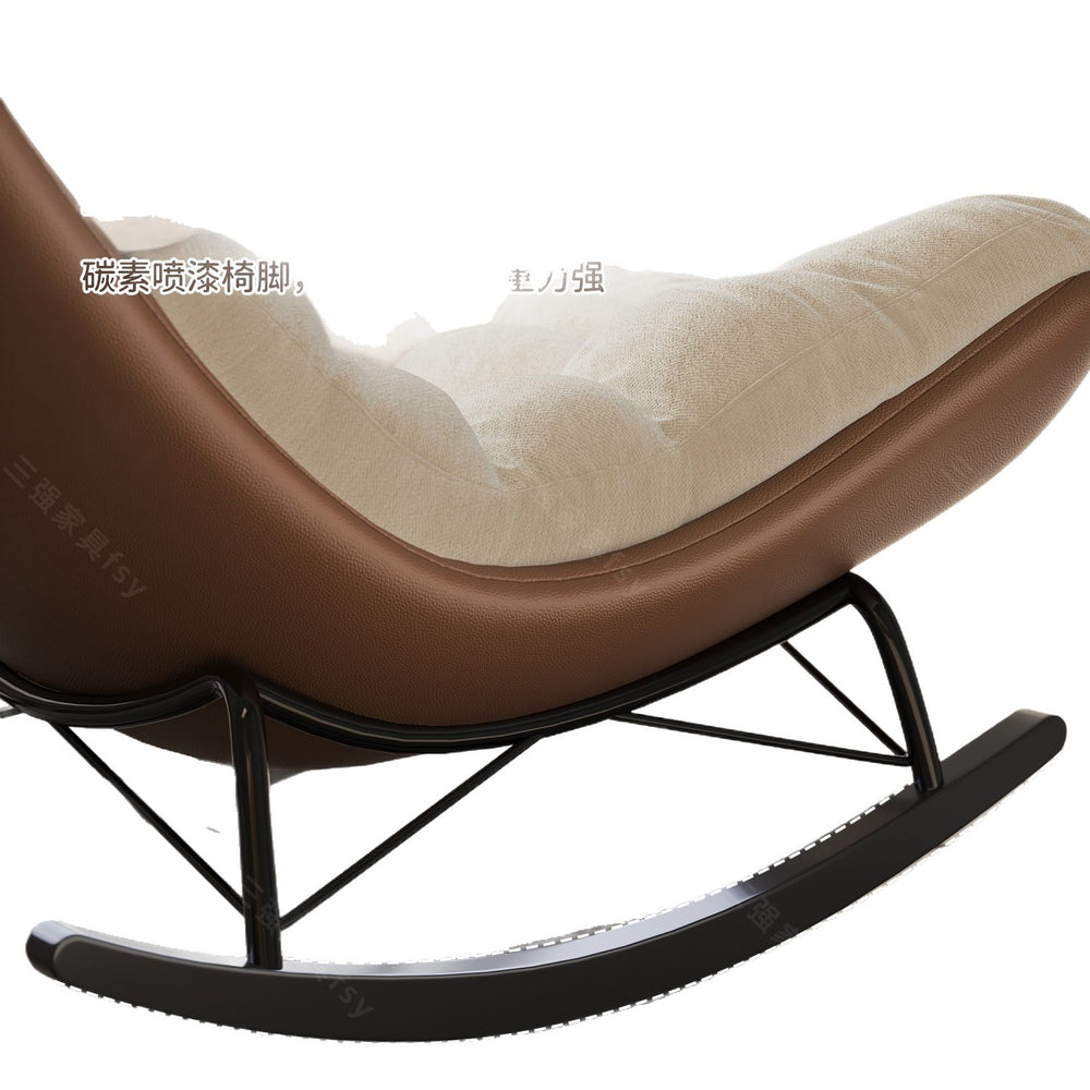 Rocking chair recliner - adult sleepable, balcony home leisure lazy sofa, living room light luxury rocking chair - 5 new