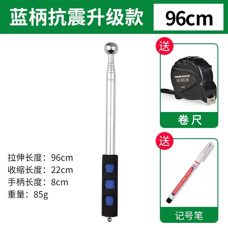 Empty drum hammer inspection tool thickened thickened telescopic professional acceptance suit knocking tile empty drum detection hammer inspection rod