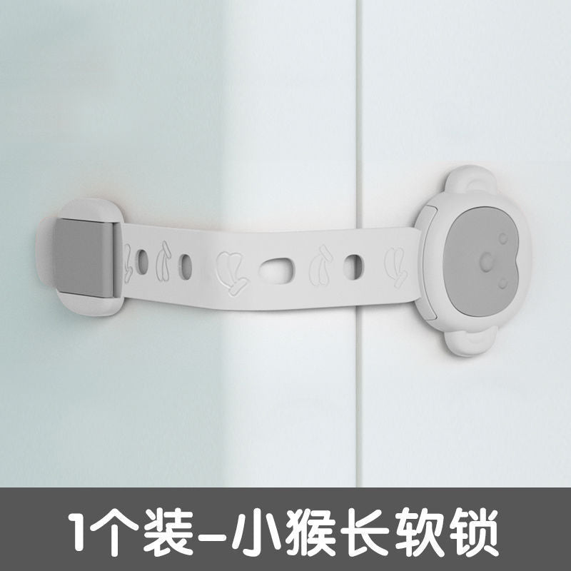 Wholesale children's drawer safety locks, baby proofing door lock buckles, adjustable child drawer double lock door latches
