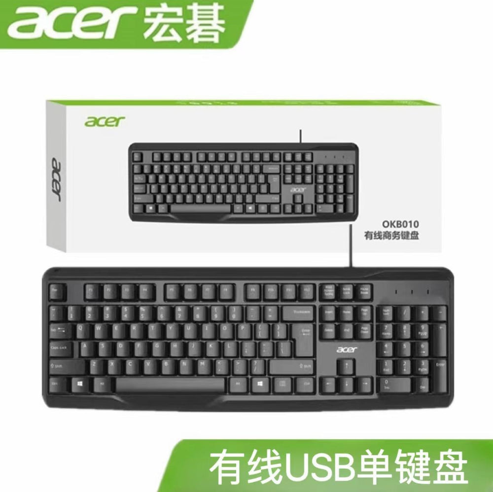 Acer oak960 wired keyboard and mouse combo - ideal for home, business, office use - keyboard and mouse set for laptops and desktops - usb connection