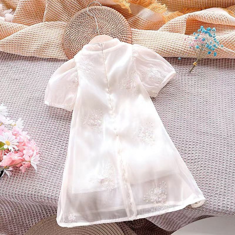 Girls' cheongsam dress - new  summer collection: elegant, chic, chinese style, baby hanfu - exquisite and adorable