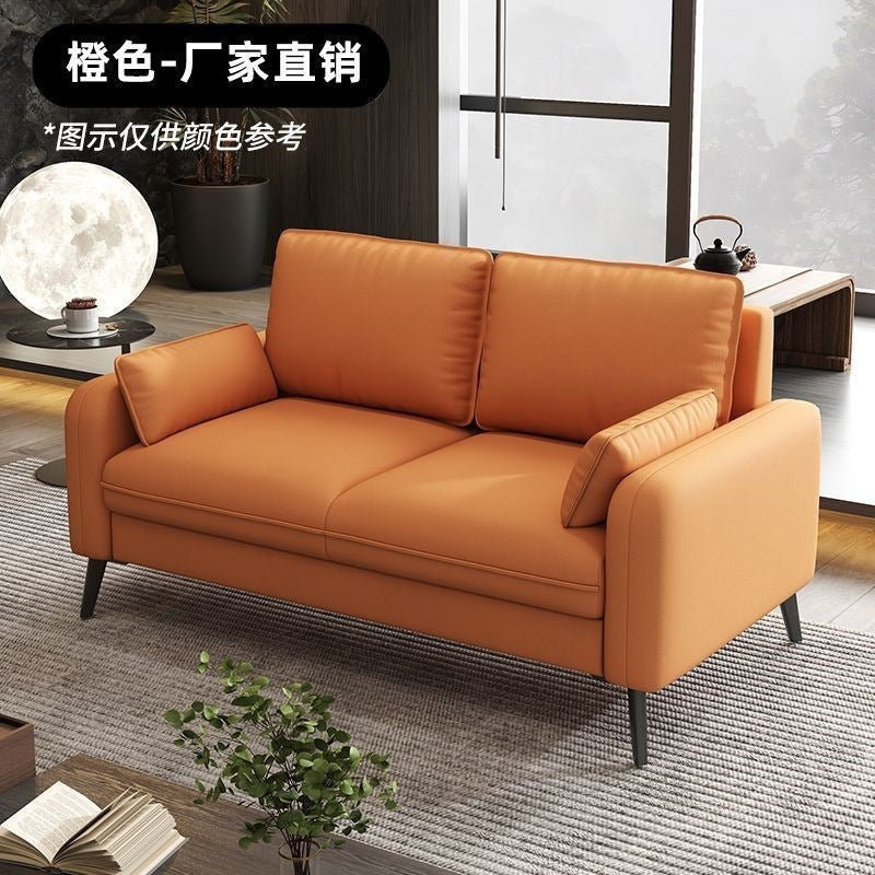Small apartment sofa, modern minimalist bedroom, apartment rental, single sofa, office reception, three-seater small sofa