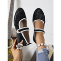 Plus size women's flats for export - new spring/autumn  collection: flat, satin, wedge heel, slip-on, low-cut casual shoes with velcro closure