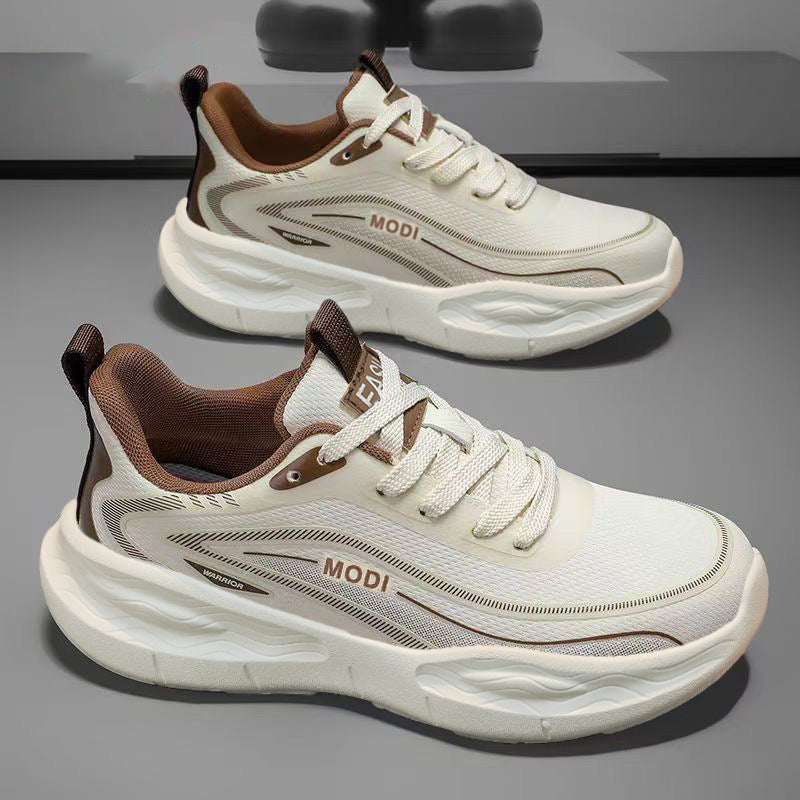 Men's sneakers: 2026 spring collection - leather, waterproof, ultra-lightweight, shock-absorbing, soft sole, casual running shoes, trendy footwear