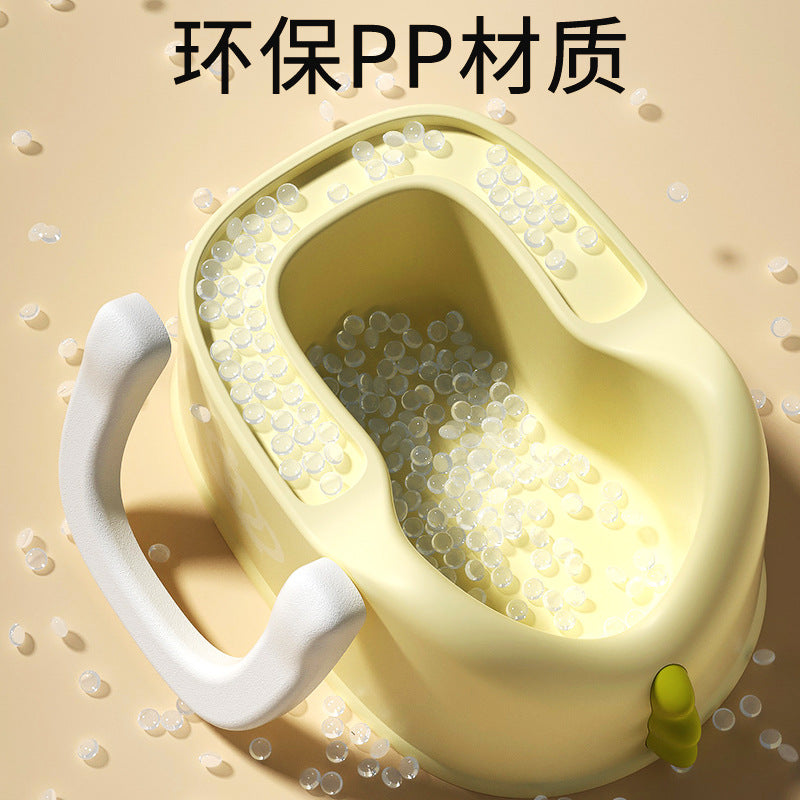 Kids' potty training wash basin - baby plastic girl's toilet training seat - infant squatting wash basin for gentle cleansing