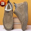 Men's 2025 winter fleece-lined, thickened suede high-top cotton shoes, warm northeast snow boots