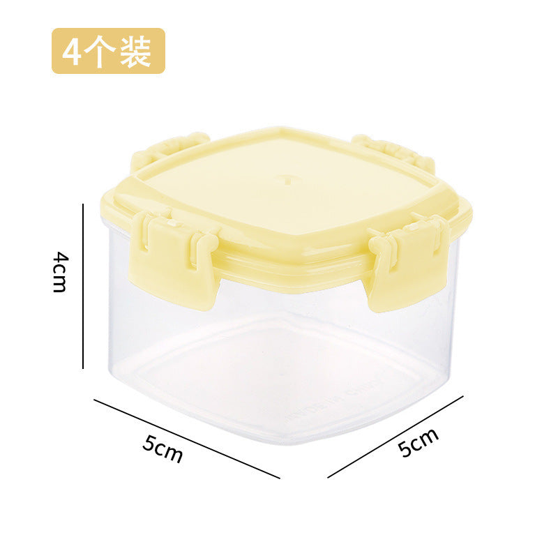 Four-piece seasoning set: transparent sauce dispenser bottles for outdoor bbq, kitchen spice jars, and condiment containers
