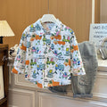 Kids' shirts: new  styles for boys - stylish cotton cartoon shirts for spring and autumn. casual turn-down collar cardigans for toddlers and young children