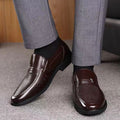 Summer hollow-out sandals cross-border men's leather shoes business casual genuine soft leather shoes non-slip soft sole middle-aged and elderly dad shoes