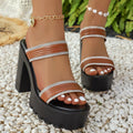Wholesale women's plus size chunky heel sandals: new  summer collection - perfect for dresses, thick sole high heels