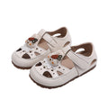 Custom girls' anti-slip sandals - new summer collection: stylish cartoon soft-soled hollow-out flats, versatile little leather shoes for kids