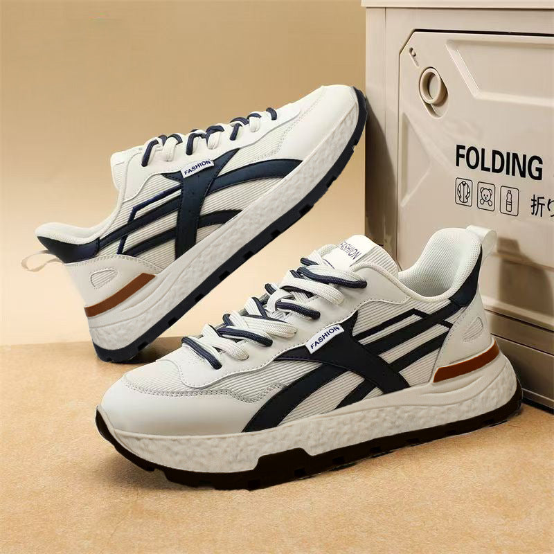 Men's spring 2026 new lightweight soft sole casual shoes - shock absorbing athletic sneakers - versatile trendy shoes for students